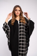 عباية اسود خروج مع طباعة