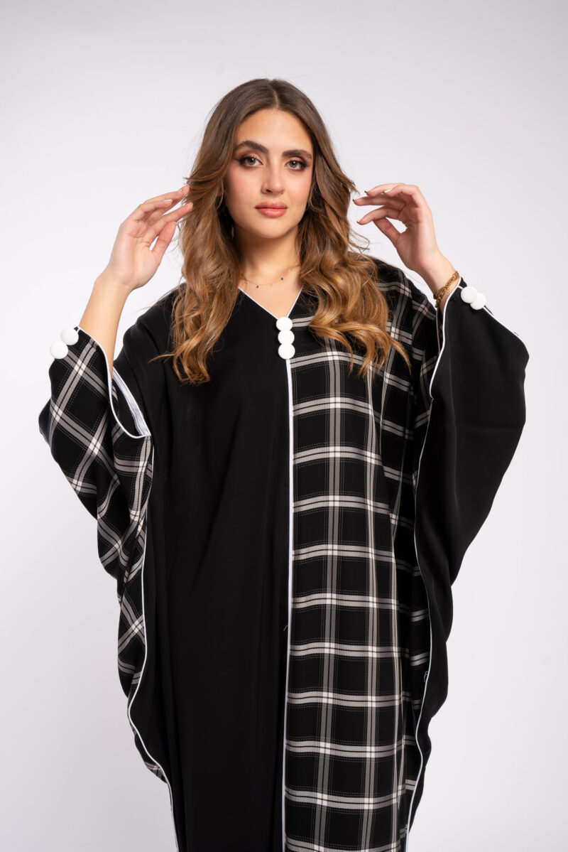 عباية اسود خروج مع طباعة